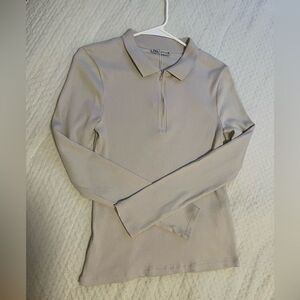 Zara Brand New Long Sleeve Gray Shirt